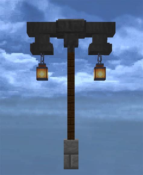 Soul lanterns are turquoise variants crafted from soul torches. . Minecraft streetlamp